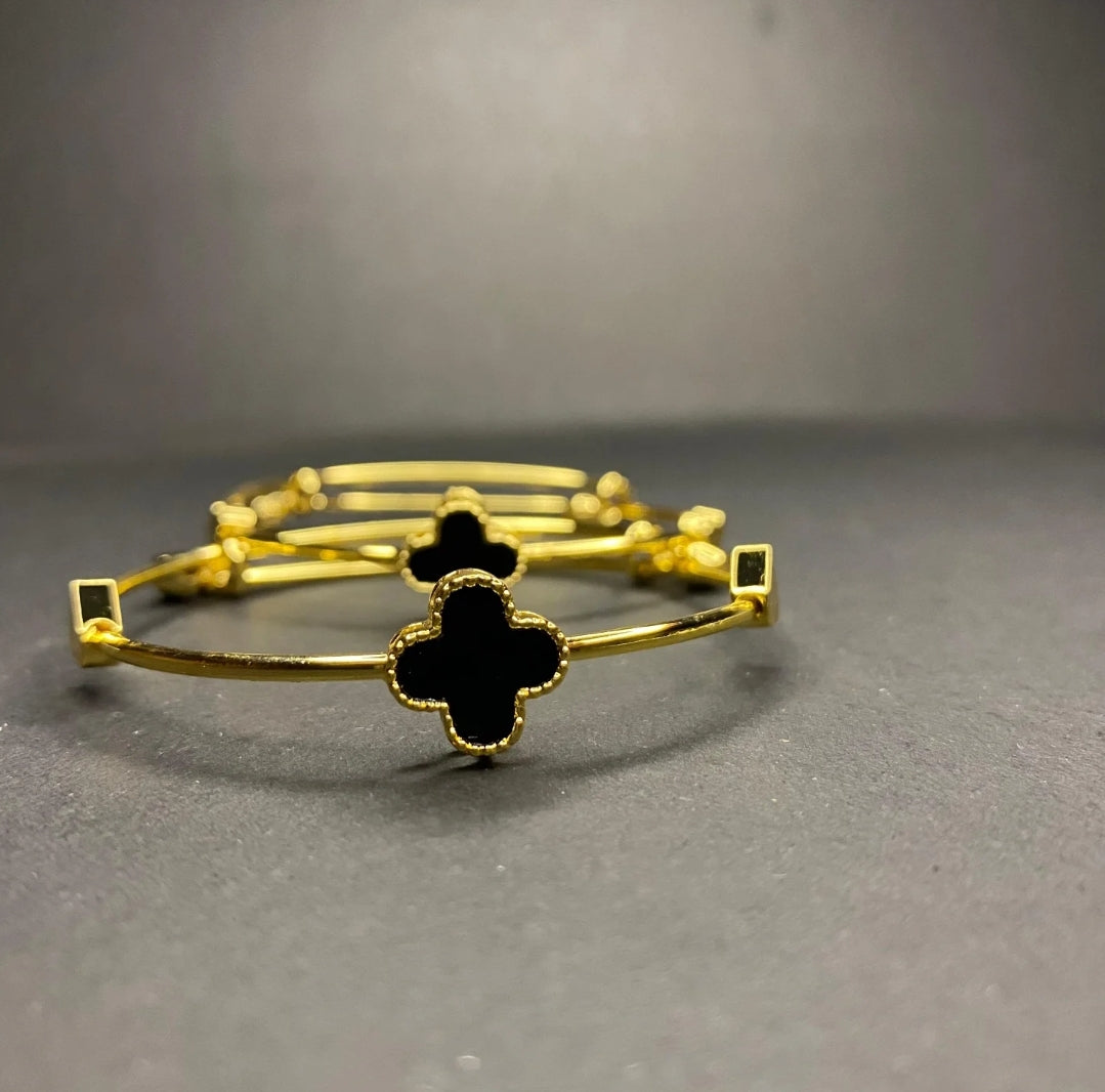 Flower Design Gold Plated Bracelet